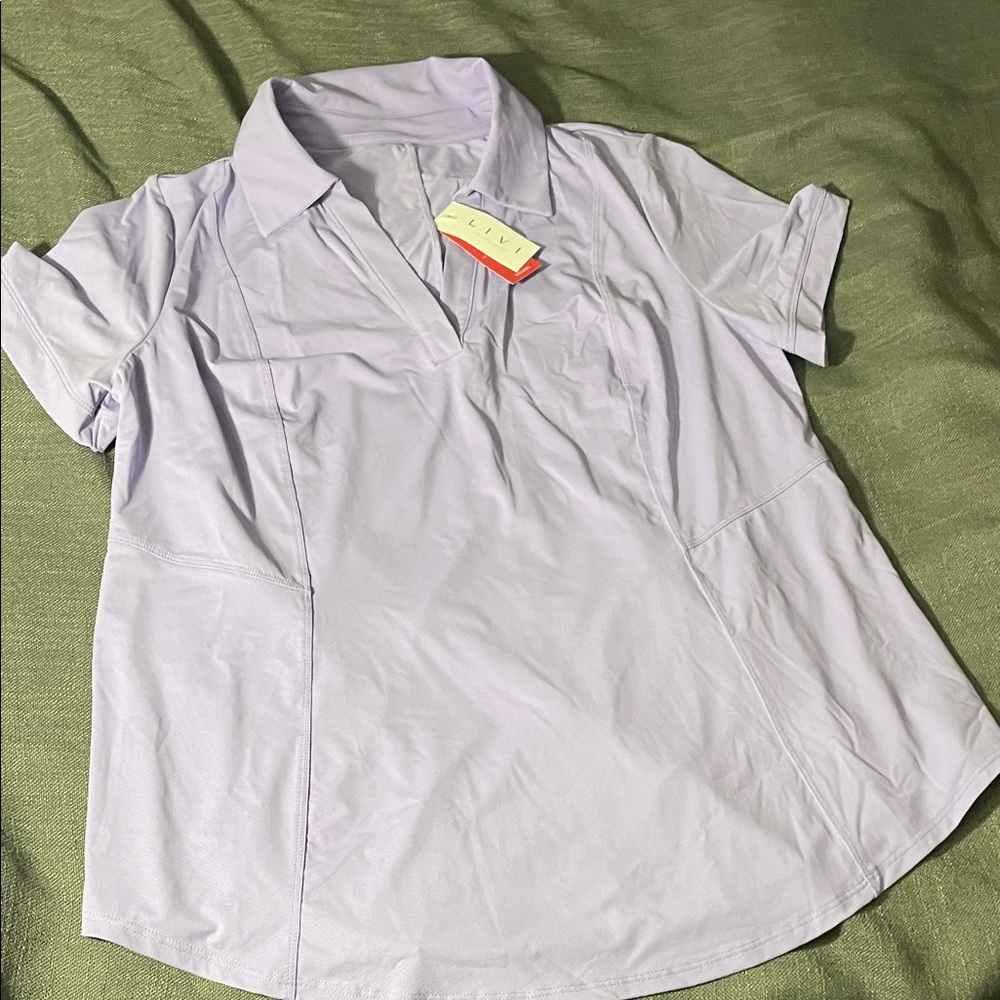 Lane Bryant Livi V neck preformance polo